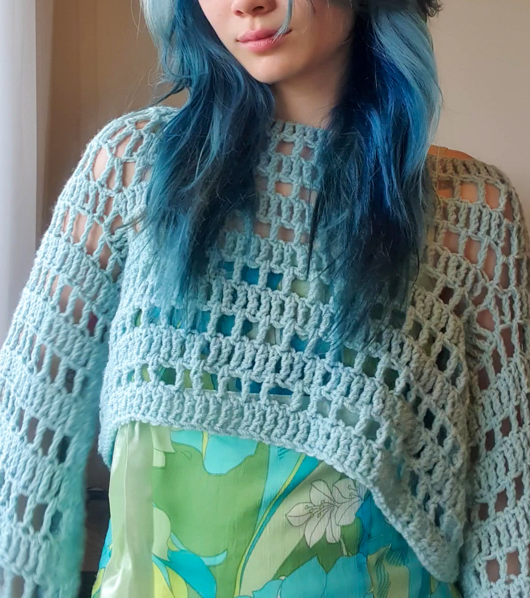 Laja Mesh Crochet Pullover